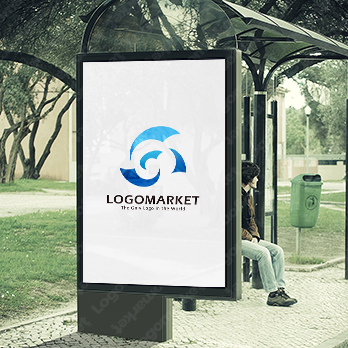 渦と循環と中心のロゴ