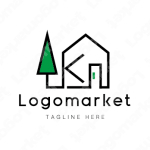 Kと家と木のロゴ