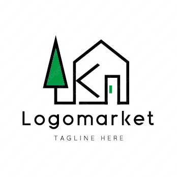 Kと家と木のロゴ