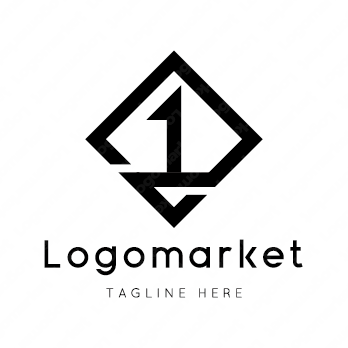 1と菱形のロゴ