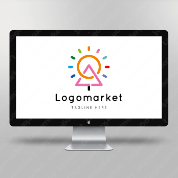 太陽と木と虹のロゴ