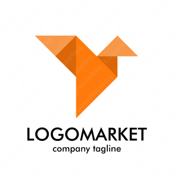 動物と三角と幾何学模様のロゴ