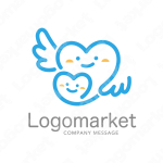 ハートと愛情と優しいのロゴ