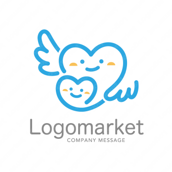 ハートと愛情と優しいのロゴ