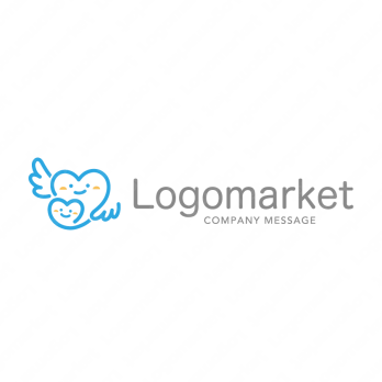 ハートと愛情と優しいのロゴ