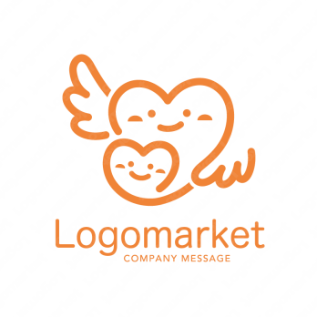 ハートと愛情と優しいのロゴ