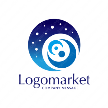 月と人と穏やかのロゴ