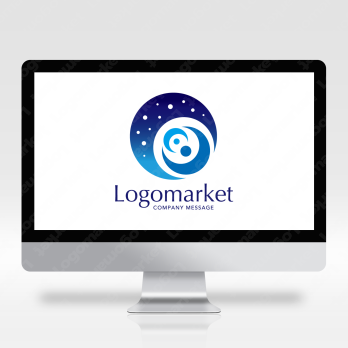 月と人と穏やかのロゴ