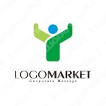 腕と自信と元気一杯のロゴ