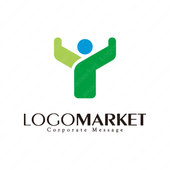 腕と自信と元気一杯のロゴ