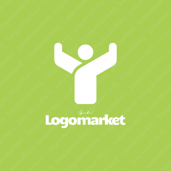 腕と自信と元気一杯のロゴ