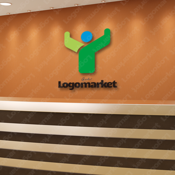 腕と自信と元気一杯のロゴ