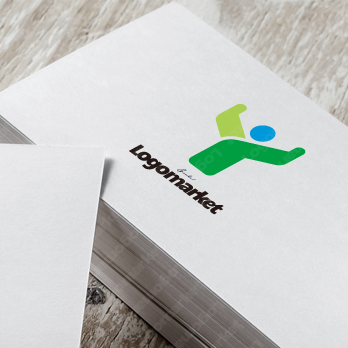 腕と自信と元気一杯のロゴ