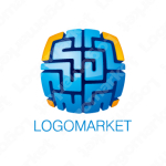 頭脳と考えとアイデアのロゴ