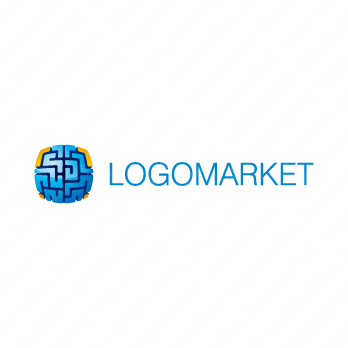 頭脳と考えとアイデアのロゴ