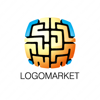 頭脳と考えとアイデアのロゴ