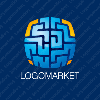 頭脳と考えとアイデアのロゴ