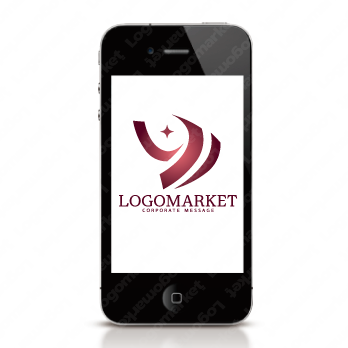 yと印象的とグラデーションのロゴ