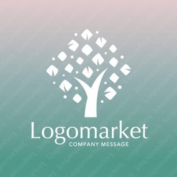 木と輝きとキラキラのロゴ