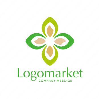 お米と四つ葉と幸福感のロゴ