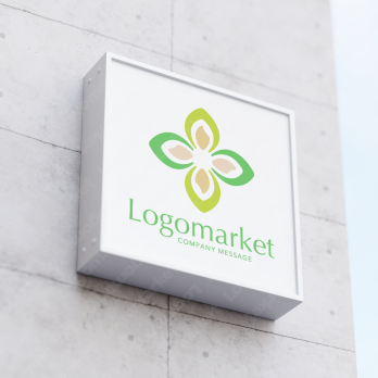 お米と四つ葉と幸福感のロゴ