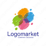 個性とカラフルと繋がりのロゴ