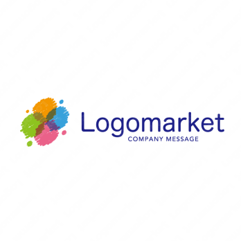 個性とカラフルと繋がりのロゴ