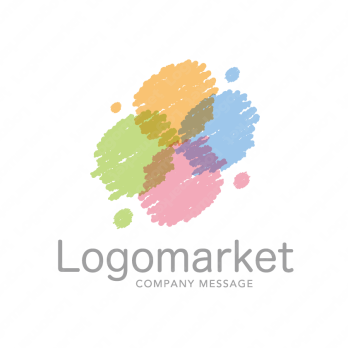 個性とカラフルと繋がりのロゴ