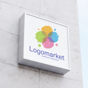 個性とカラフルと繋がりのロゴ