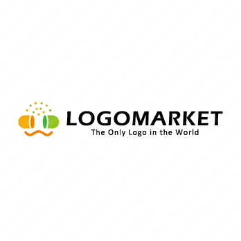 薬と健康と笑顔のロゴ