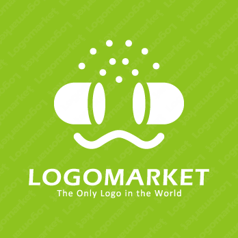 薬と健康と笑顔のロゴ