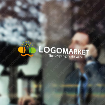 薬と健康と笑顔のロゴ