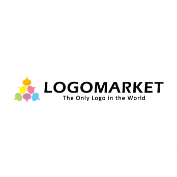 吹き出しと議論と協調のロゴ