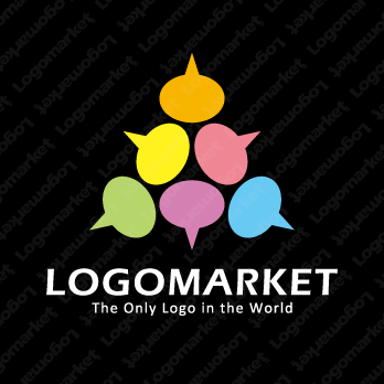 吹き出しと議論と協調のロゴ