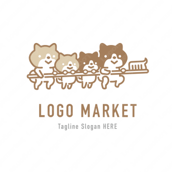 犬と歯と家族のロゴ