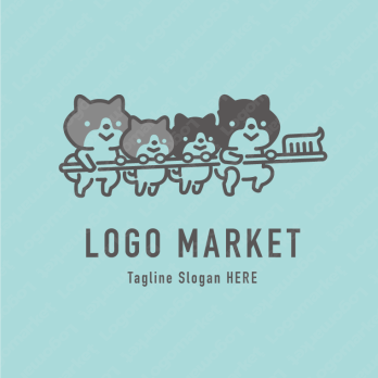 犬と歯と家族のロゴ