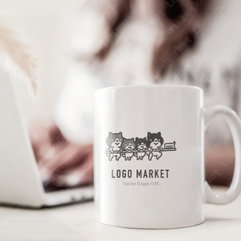 犬と歯と家族のロゴ