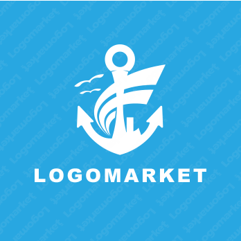 錨と海と風のロゴ