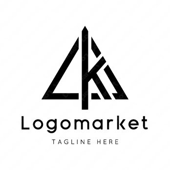 Kと木と矢印のロゴ