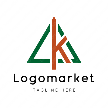 Kと木と矢印のロゴ