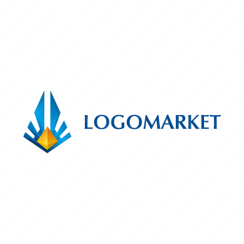 翼と宝石と鳥のロゴ