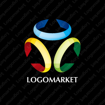 輪と三角とリングのロゴ