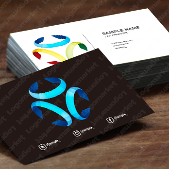 輪と三角とリングのロゴ