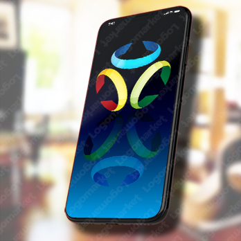 輪と三角とリングのロゴ