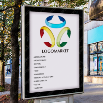 輪と三角とリングのロゴ