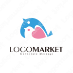 小鳥とハートと前向きに生きるのロゴ