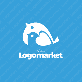 小鳥とハートと前向きに生きるのロゴ