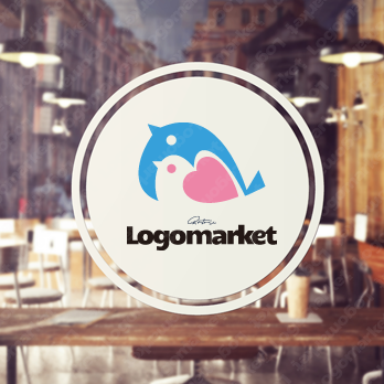 小鳥とハートと前向きに生きるのロゴ