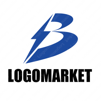 Bと稲妻と電気のロゴ