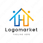 Hと人と家のロゴ